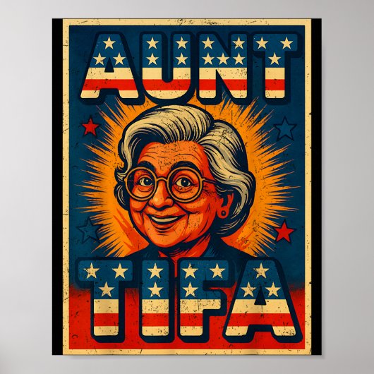 Aunt Tifa Shirt Aunt Tifa Funny Style Ster  Poster (Vorne)