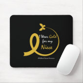 Aunt Uncle Wear Gold For My Niece Childhood Cancer Mousepad (Mit Mouse)