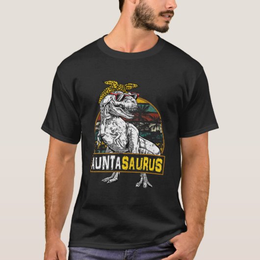 Auntasaurus Leopard T Rex Dinosaur Aunta Saurus Mo T-Shirt (Vorderseite)
