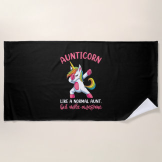 Aunticorn Auntie Unicorn Shirts, Funny Unicorn Bir Strandtuch