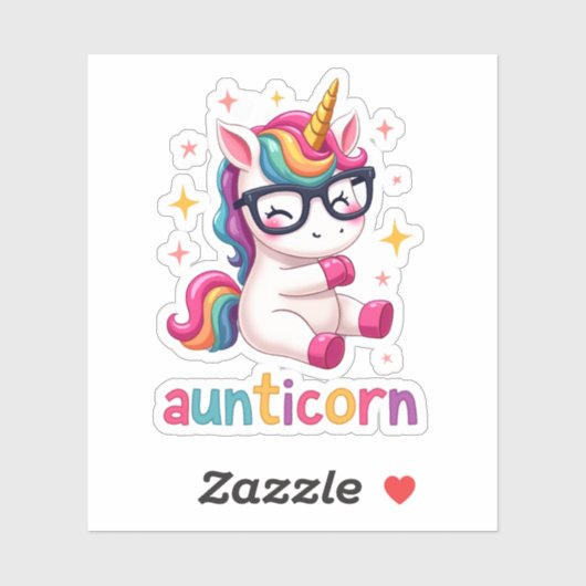 Aunticorn Aunty Dabbing Unicorn Auntie Aunt Christ Aufkleber (Blatt)