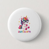 Aunticorn Aunty Dabbing Unicorn Auntie Aunt Christ Button (Vorderseite)