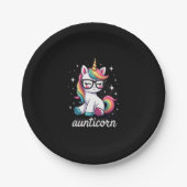 Aunticorn Aunty Dabbing Unicorn Auntie Aunt Christ Pappteller (Vorderseite)
