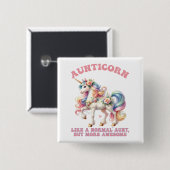 Aunticorn Cool Tante Button (Vorne & Hinten)