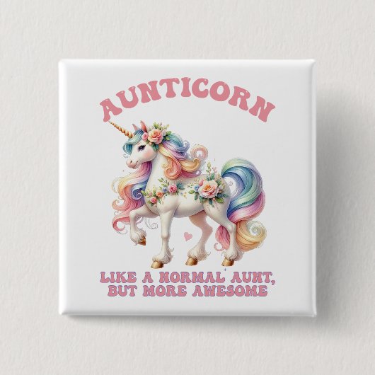 Aunticorn Cool Tante Button (Vorderseite)