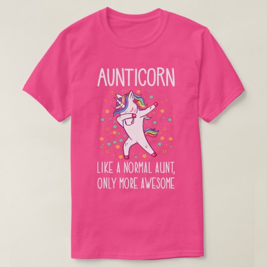 Aunticorn Dabbing Unicorn Normale Phantastische Ta T-Shirt (Design vorne)