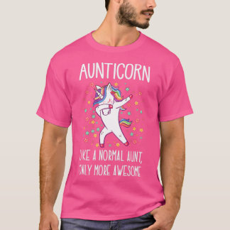 Aunticorn Dabbing Unicorn Normale Phantastische Ta T-Shirt