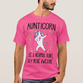 Aunticorn Dabbing Unicorn Tante Geschenk für Tante T-Shirt