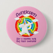 Aunticorn Like A Normal Aunt But More Awesome Button (Vorderseite)