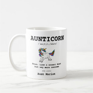 Aunticorn Tante Definition Unicorn Typografie Kaffeetasse