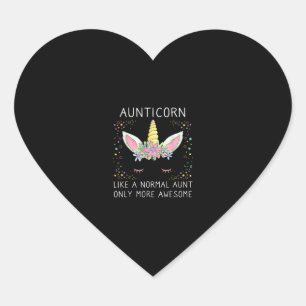Aunticorn wie eine normale Tante nur Phantastische Herz-Aufkleber