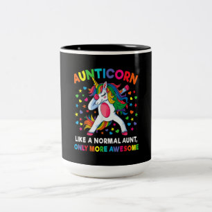 Aunticorn wie eine Tante, die nur phantastische Di Zweifarbige Tasse