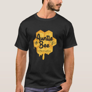 Auntie Bee Mother's Day Honey Beehive Honeycomb St T-Shirt