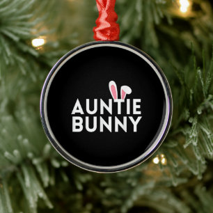 Auntie Bunny Matching Family Osteroutfit gesegnet Ornament Aus Metall