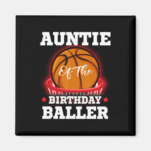 Auntie Bysketbyll Birthday Boy Family Byller B-day Magnet