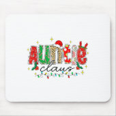 Auntie Claus Aunt Christmas Lights Pajama Family M Mousepad (Vorne)