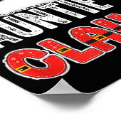 Auntie Claus Buffalo Plaid Red Santa Hat Christmas Poster (Ecke)