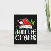 Auntie Claus Christmas Lights Pajama Family Matchi Karte (Vorderseite)