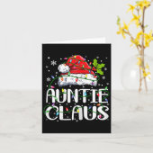 Auntie Claus Christmas Lights Pajama Family Matchi Karte (Gelbe Blume)
