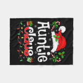 Auntie Claus Shirt Christmas Lights Pajama Family Fleecedecke (Vorderseite (Horizontal))
