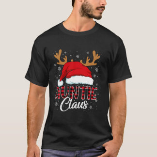 Auntie Claus Weihnachtsmannmütze Reindeer Rotes Ka T-Shirt