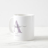 Auntie Elegant Script Monogram Kaffeetasse (Vorderseite Links)