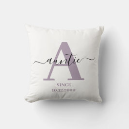 Auntie Elegant Script Monogram Kissen
