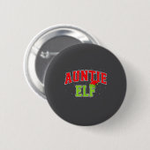 Auntie Elf Christmas Family Matching Group Xmas Si Button (Vorne & Hinten)
