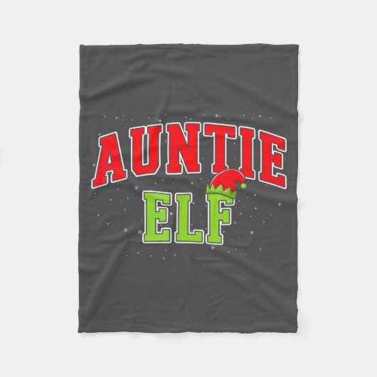 Auntie Elf Christmas Family Matching Group Xmas Si Fleecedecke (Vorderseite)