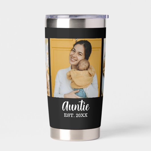 Auntie Established Script Black 3 Photo Thermobecher (Links)