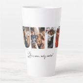 Auntie Foto Collage Latte Tasse (Vorderseite)