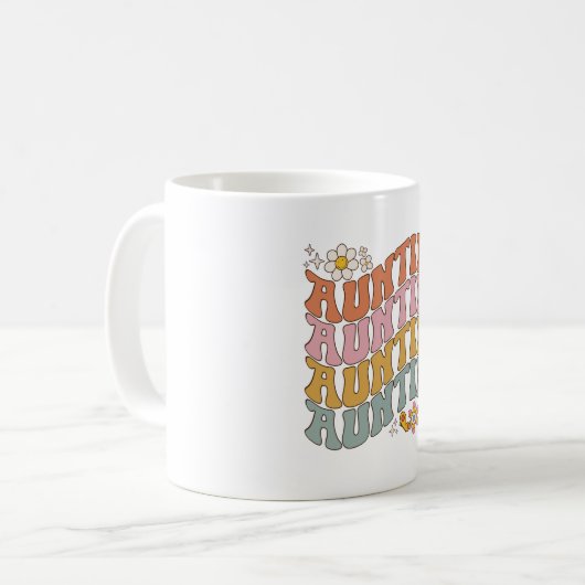 Auntie Groovy ästhetisches Geschenk Kaffeetasse (Vorderseite Links)