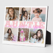 AUNTIE I Liebe Sie 6 Foto Collage Pink White 8x10 Fotoplatte (Seite)