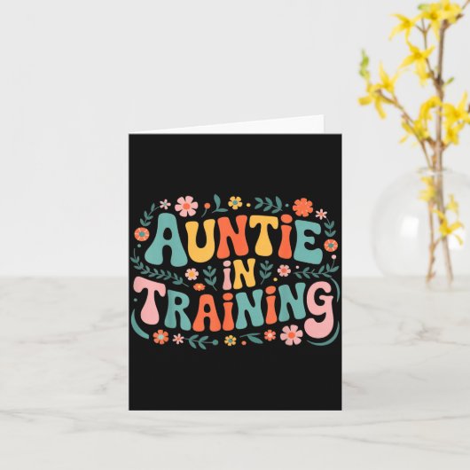 Auntie In Training Aun For Hostal Labor Nephew Karte (Gelbe Blume)