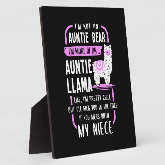 Auntie Llama Fotoplatte (Seite)