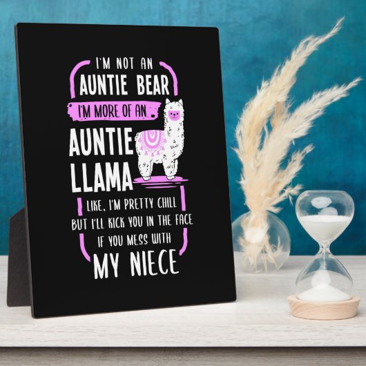 Auntie Llama Fotoplatte (Seite)