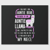 Auntie Llama Geschenkpapier (Flach)