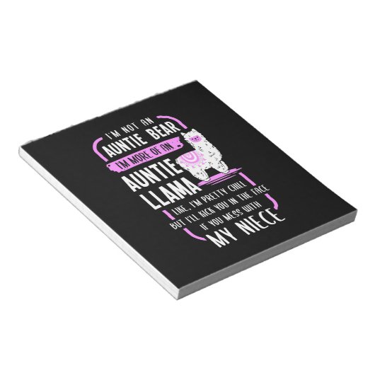 Auntie Llama Notizblock (angewinkelt)
