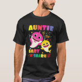 Auntie Of The Baby Shark Birthday Auntie Shark T-Shirt (Vorderseite)
