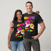 Auntie Of The Baby Shark Birthday Auntie Shark T-Shirt (Unisex)
