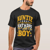 Auntie of the Birthday Boy Excavator Construction  T-Shirt (Vorderseite)