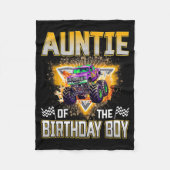 Auntie Of The Birthday Boy Monster Truck Birthday Fleecedecke (Vorderseite)