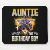 Auntie Of The Birthday Boy Monster Truck Birthday Mousepad (Vorne)