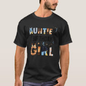 Auntie Of The Birthday Girl Party Blue Dog Lover M T-Shirt (Vorderseite)