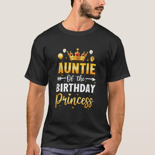 Auntie Of The Birthday Princess Birthday Girl Part T-Shirt (Vorderseite)