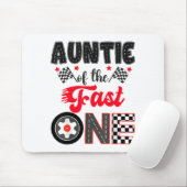 Auntie Of The Fast One Car Racing Dad 1st Birthday Mousepad (Mit Mouse)