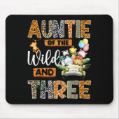 Auntie Of The Wild And Three 3rd Birthday Boy Safa Mousepad (Vorne)