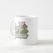 Auntie Saurus Funny Dinosaur Birthday Kaffeetasse (Vorderseite Links)