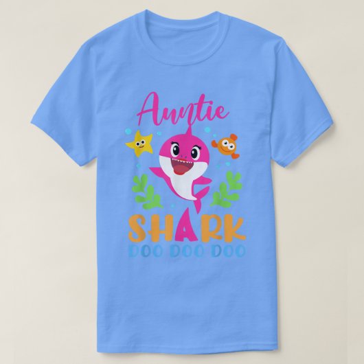 Auntie Shark Auntie Shark Lover Familienmütter Da T-Shirt (Design vorne)
