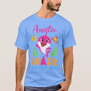 Auntie Shark Auntie Shark Lover Familienmütter Da T-Shirt